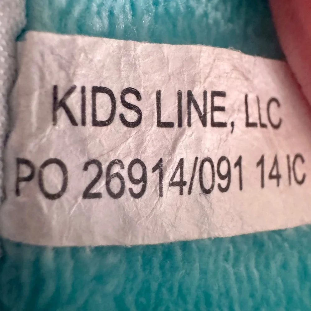 Kids Line Elephant Security Blanket Lovey Turquoise Orange Dotted Stripes Plush